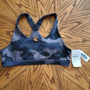 NWT Old Navy Active Go-Dry Camo Sports Bra Girls XXL 18